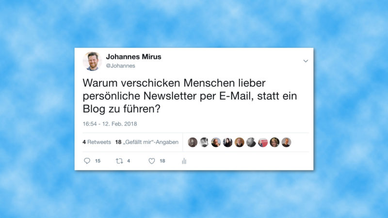 Screenshot des Ausgangstweets (siehe Text)