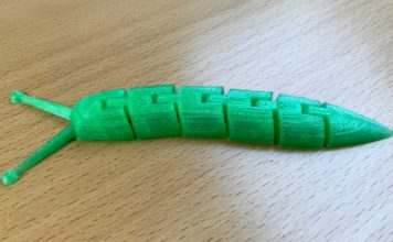 Eine grüne 3D-Schnecke